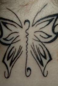 Stammes-Totem Schmetterling Tattoo Muster