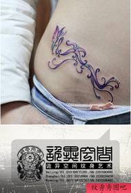 beautiful belly and beautiful butterfly and vine tattoo pattern