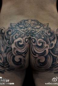black domineering cool totem tattoo pattern