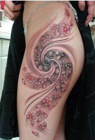 schoonheid billen sexy en mooie kersenbloesems Tattoo