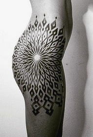 μαύρο γκρι κλασικό μοτίβο τατουάζ βανίλιας