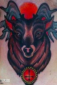 neck deer tattoo pattern