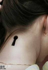 neck lock tattoo pattern
