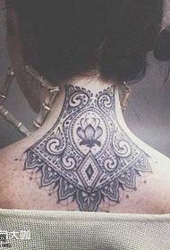 neck traditional totem tattoo pattern