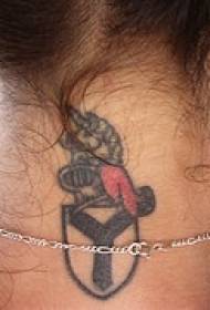 nyak pajzs jelvény tetoválás minta