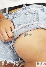 Tattoo temptation on sexy buttocks