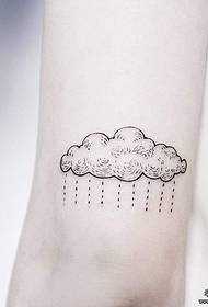 Big small fresh cloud cute tattoo pattern