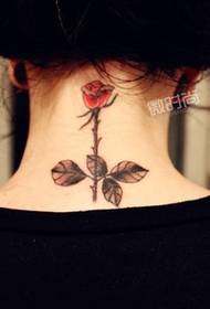 красота шия роза татуировка фигура