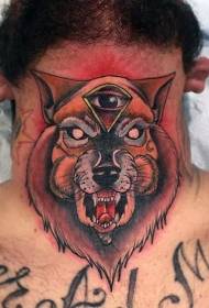 tatuatge de llop de sang demoni estil antic escola