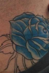 kaulan sininen ruusu tatuointikuvio