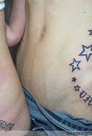 flank couple five-pointed star tattoo picture