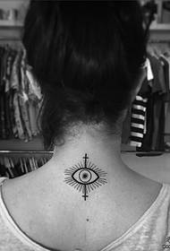 cuello ojo cruz tatuaje tatuaje patrón