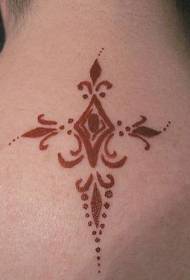 Neck Totem Cross Tattoo Pattern
