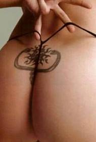 sexy beauty buttocks personality fashion totem tattoo litrato hin