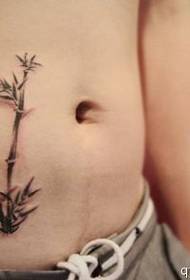 abdomen bamboo tattoo pattern