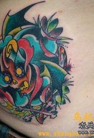 hip tattoo pattern: beauty hips color European and American flowers skull tattoo pattern