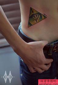 drenge maven smuk populær trekant øje tatovering mønster