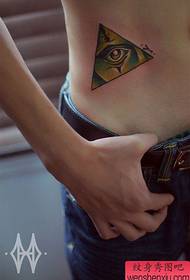 jongens buik knappe populaire driehoek oog tattoo patroon