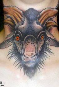 Neck Sheep Tattoo Pattern