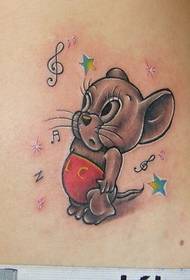 cute belly cartoon mouse tattoo pattern