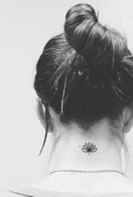back neck tattoo girl neck black lotus tattoo picture
