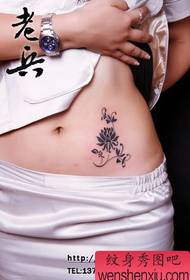 pilvo tatuiruotės modelis: grožio pilvo totemo lotoso tatuiruotės modelis
