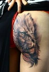 fierce lion tattoo pattern