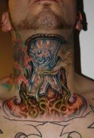 τατουάζ προσωπικότητας στο λαιμό του τατουάζ houjiechu