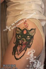 Modellu classicu di tatuatu di gattino dipinto
