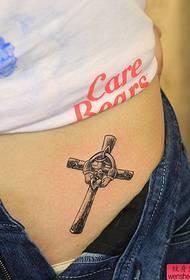 abdômen Cruz padrão de tatuagem