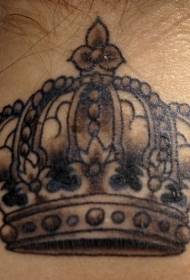 neck exquisite crown tattoo pattern