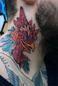 man neck color small cock head tattoo picture