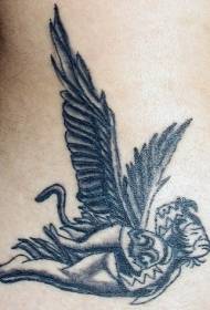 disegno del tatuaggio scimmia dalle ali lunghe