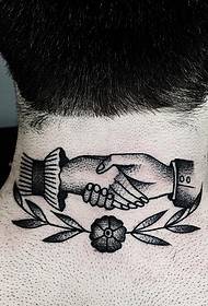 boys neck hand holding tattoo tattoo pattern