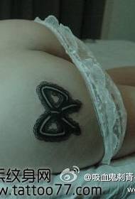 Ama-Buttoncks Ama-Lace Bow Tat tattooaphethini