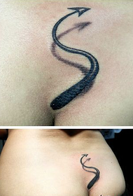 krása hip osobnost ďábel ocas tetování