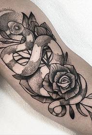 ruoko rwakakura European uye American point Hydralisk rose tattoo maitiro