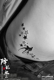 trbuh ljepote trbuh modni totem Cat pentagram uzorak tetovaža