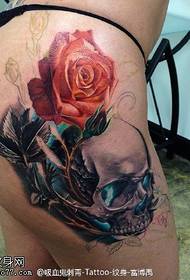 Fiery Sexy Rose Tattoo Pattern