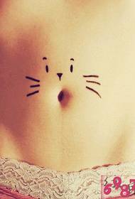 girl abdominal personality expression tattoo