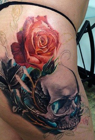 flamme sexet rose tatoveringsmønster