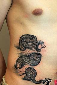 abdominal rive slange tatovering mønster