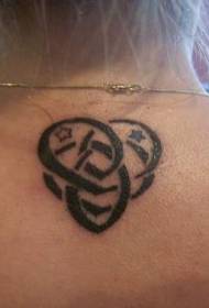 Kāleʻa Neck Black Knot Tattoo