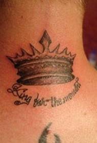 collu di corona nera carta di mudellu di tatuaggi