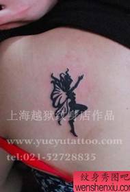 девојка стомак мода популарна тотем елф шема на тетоважа