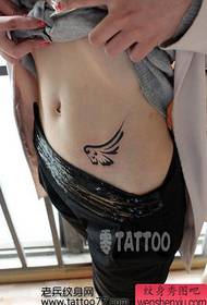 skjønnhet abdomen vakker totem vinger tatoveringsmønster