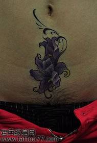 belly color lily tattoo iphethini