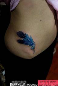 beauty buik allinich prachtich Feather tattoo-patroan