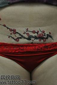 beauty belly color plum tattoo pattern