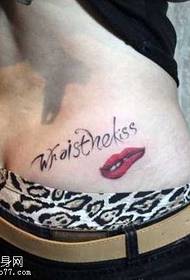 hip kiss tattoo pattern
